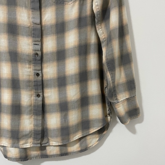 Club Monaco Plaid Button Down Long Sleeve Top Women Size XS - Picture 4 of 9